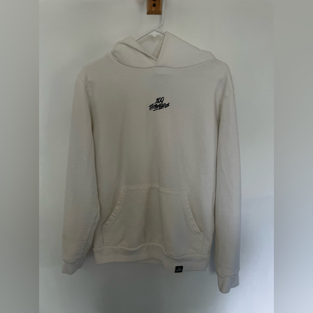 100 Thieves 2018 Cream Hoodie | Size Small | Like New